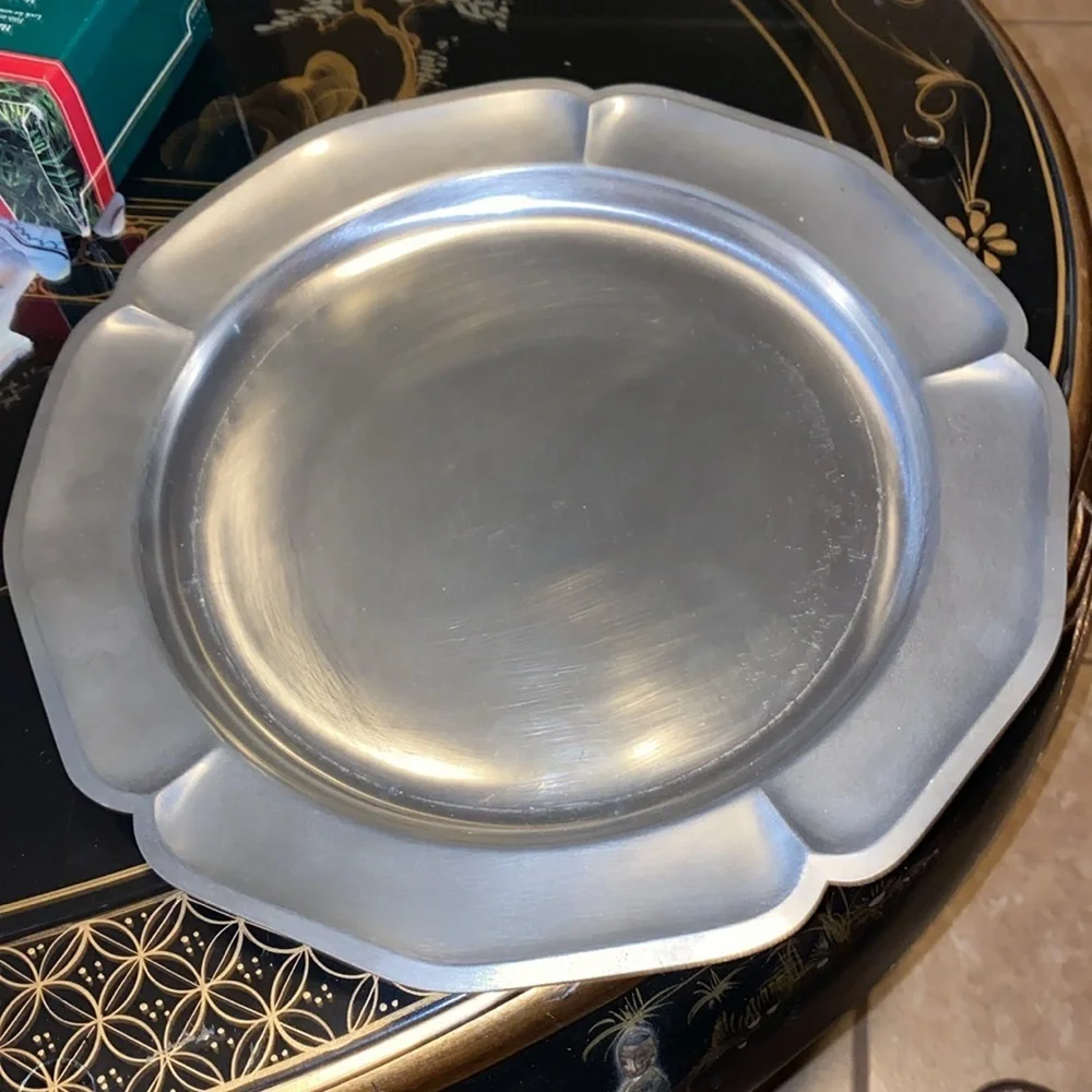International Pewter Silver German 18th Century Antique Konigsberg Plate 11.5 in